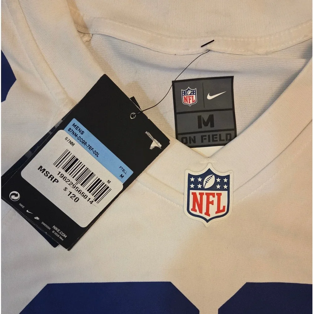 Nike Dallas Cowboys Tony Pollard 20 Jersey White Mens Medium 87NM-DCGR-7RF-00L